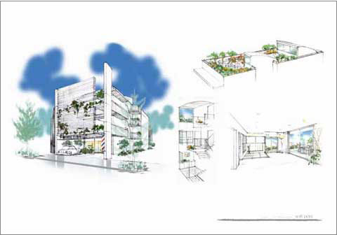 住宅建築プレゼンテーション、3世帯住宅2